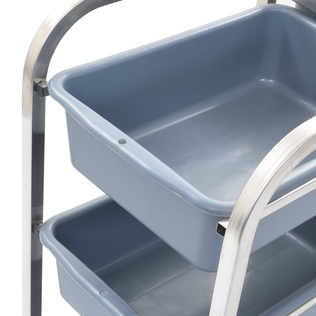 Kitchen Cart with Plastic Containers 82x43.5x92 cm